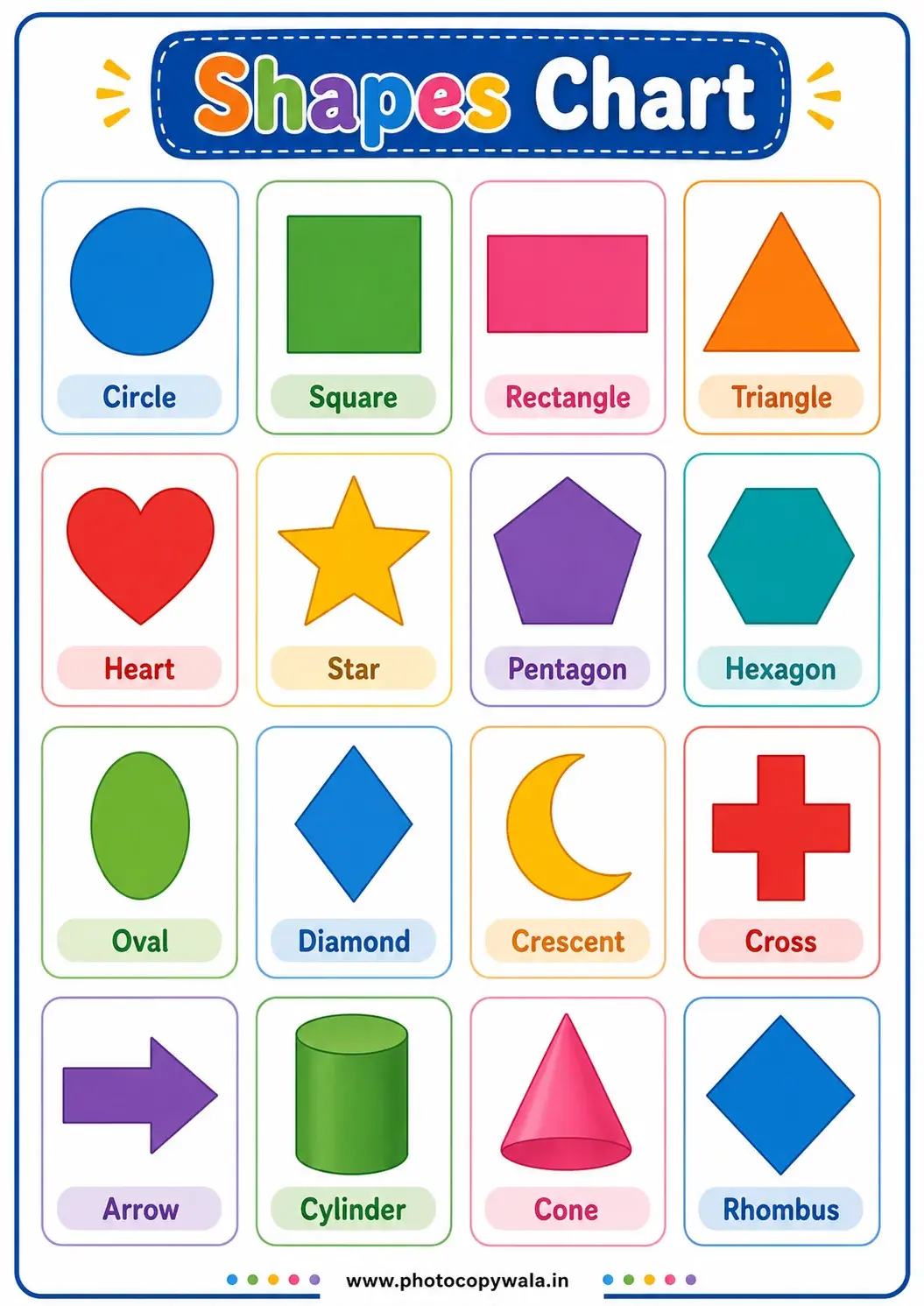 Shapes Chart for Kids PDF preview