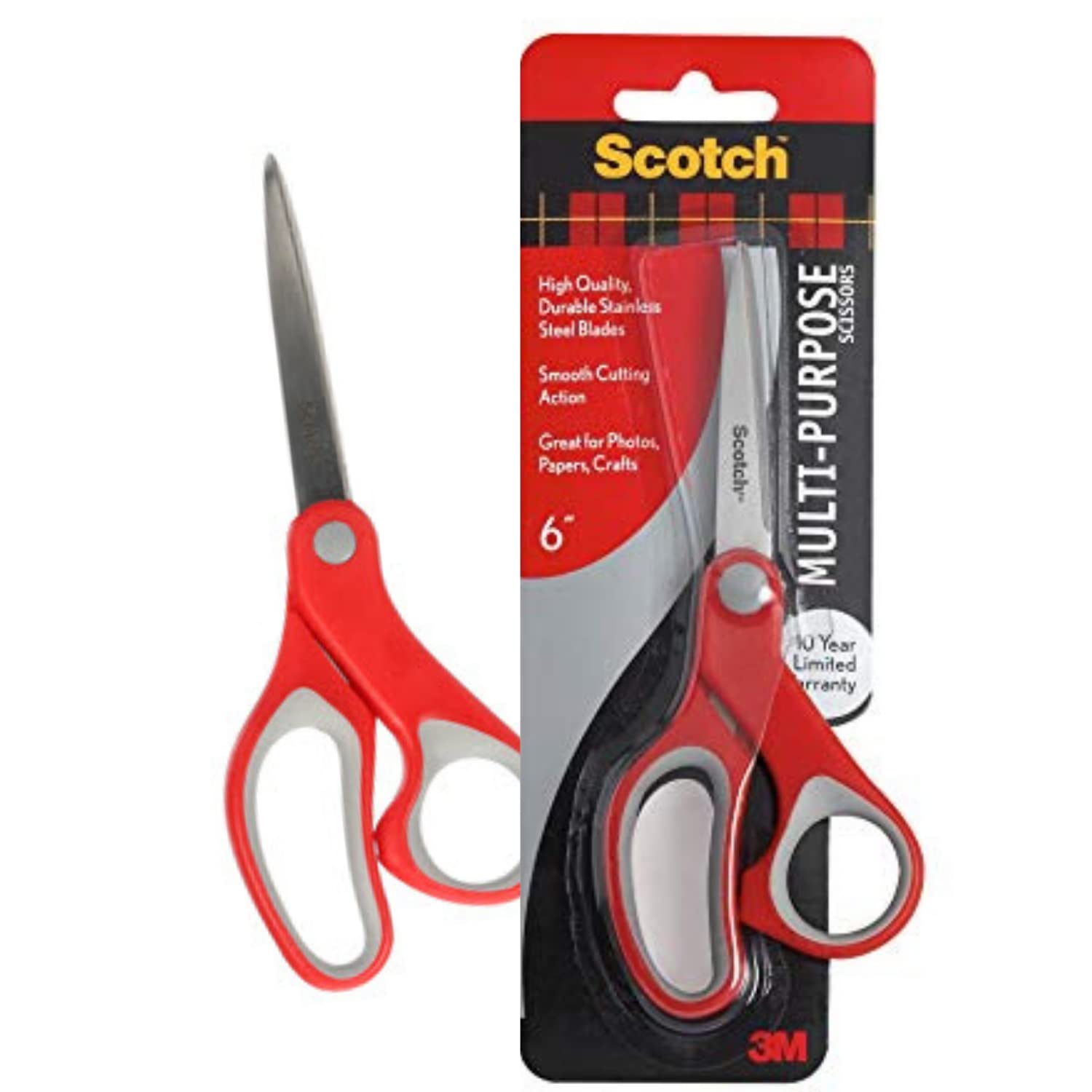 3M Scotch Stainless Steel Scissors | 6" Multipurpose