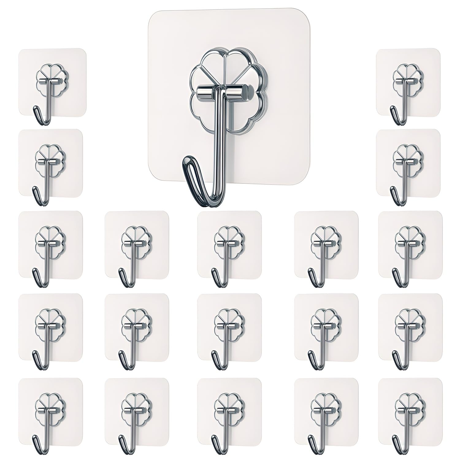 DALUCI Self Adhesive Wall Hooks (20 Pcs)