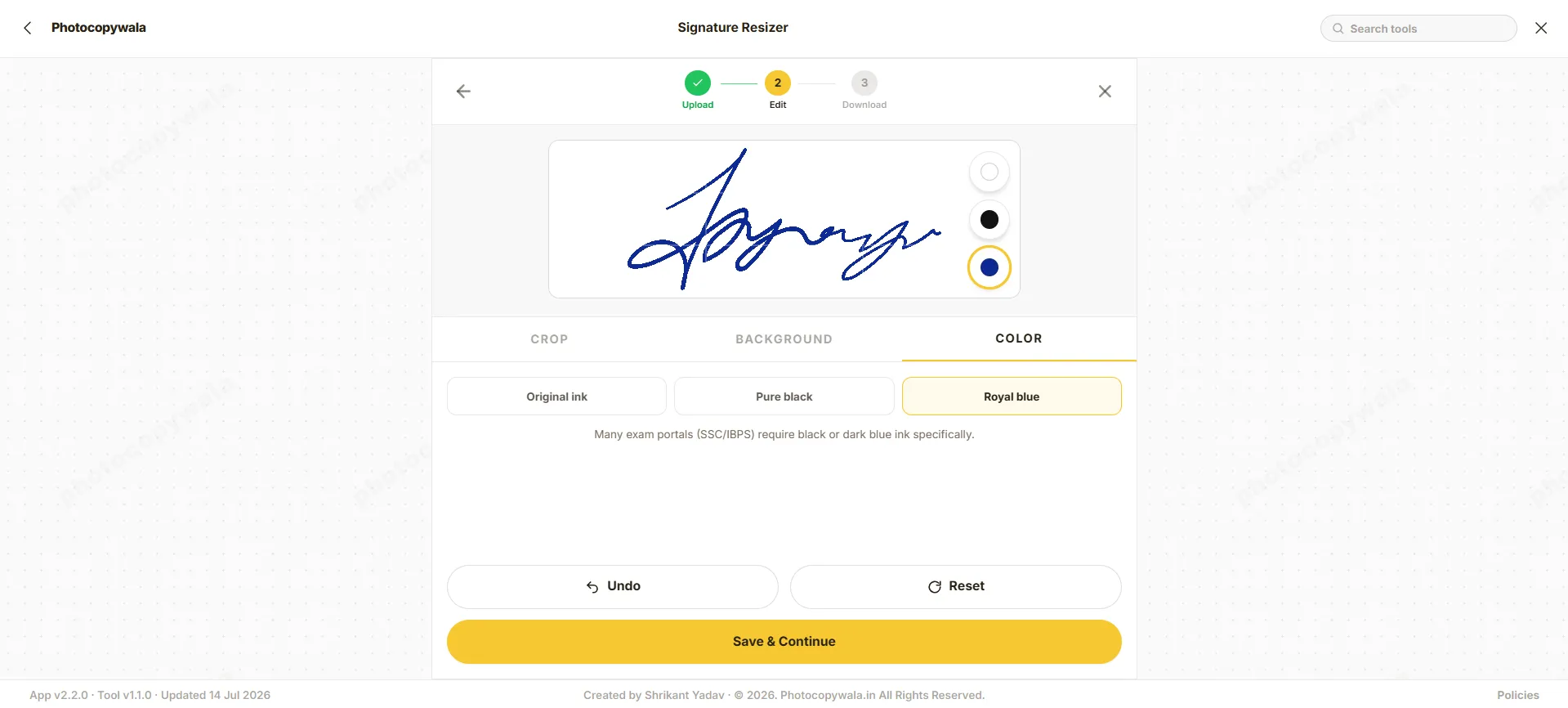 Step 4 - Select format